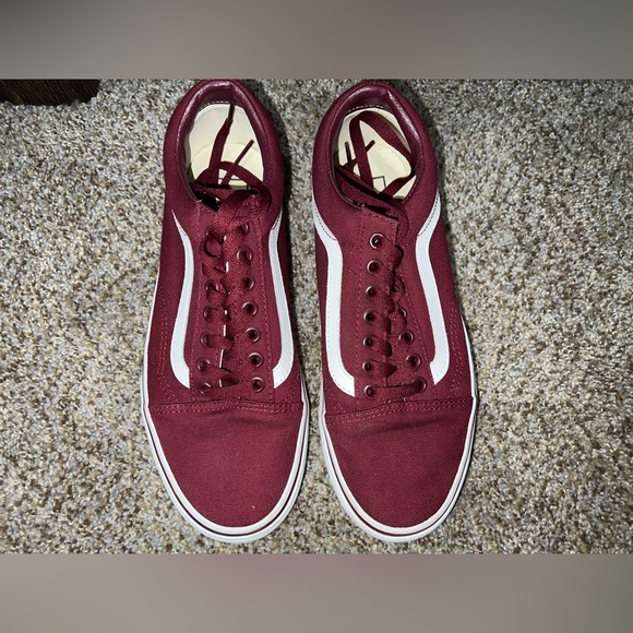 Unisex Burgundy Vans-GREAT CONDITION - Picture 1 of 4